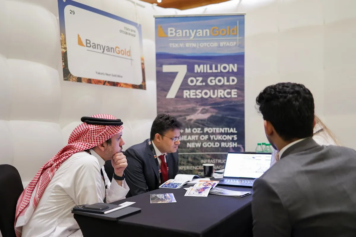 Banyan Gold stand at 121 Mining Investment Dubai
